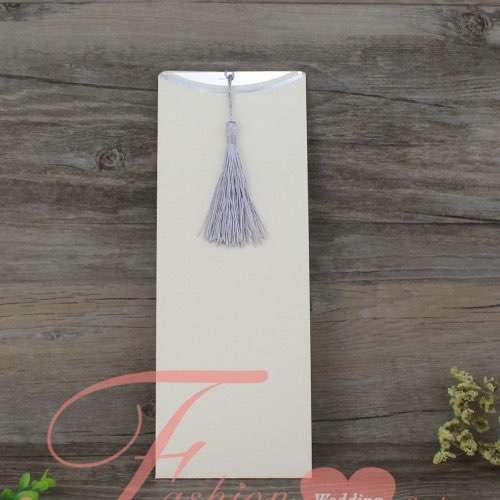  Ivory Tassel Invitation for Marriage